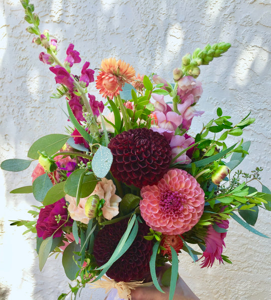 Artisan designed bouquet with seasonal flowers